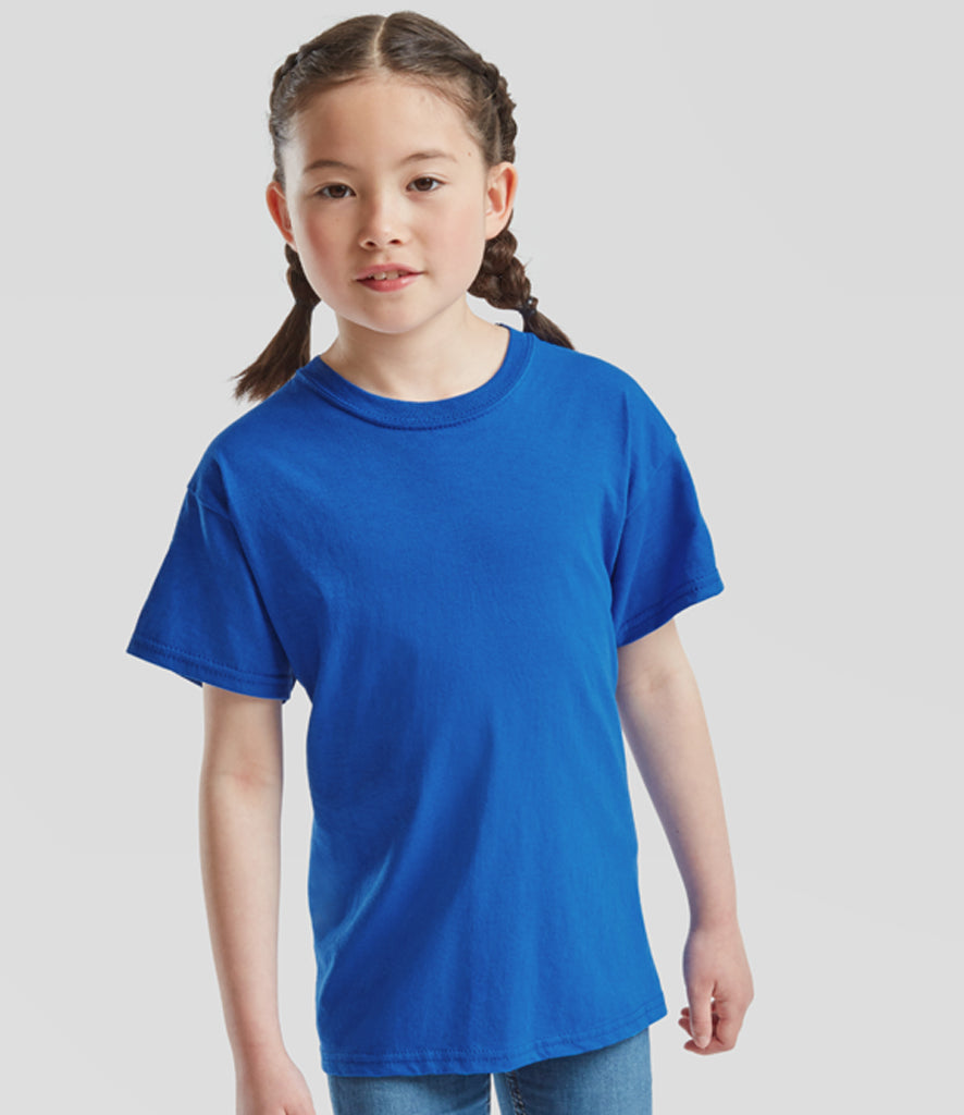 Royal blue plain short-sleeve cotton kids' T-shirt