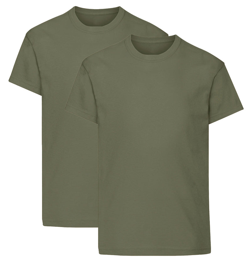 Military Green Kids T-Shirt Short Sleeve 100% Cotton