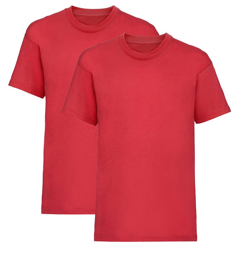 Red Kids T-Shirt Short Sleeve 100% Cotton