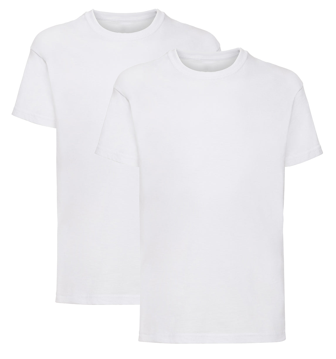 White Kids Plain T-Shirt Short Sleeve 100% Cotton