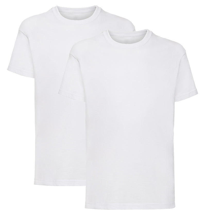 White Kids Plain T-Shirt Short Sleeve 100% Cotton