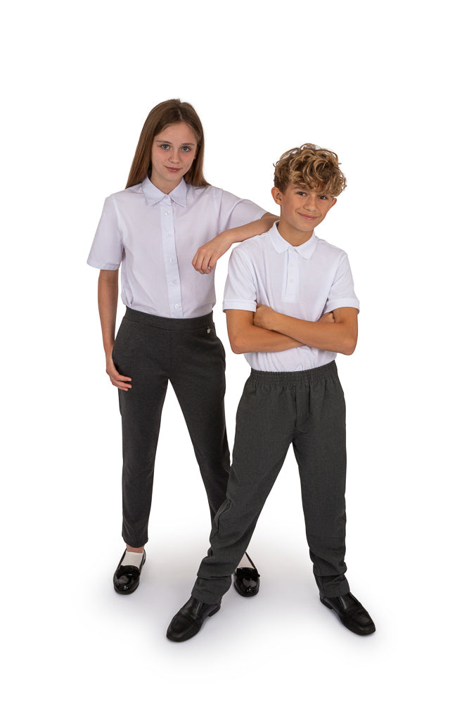 Girls Classic School Blouse – Short Sleeve, Easy Care, Teflon-Free