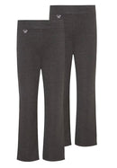 Girls Jersey Slim Leg School Trousers Butterfly Pendant