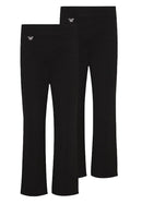 Girls Jersey Slim Leg School Trousers Butterfly Pendant