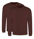 Brown Scool Crew Neck Sweatshirt