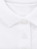 Girls Polo Shirt Long Sleeve - White