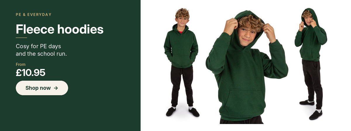 Kids fleece hoodies, from £10.95
