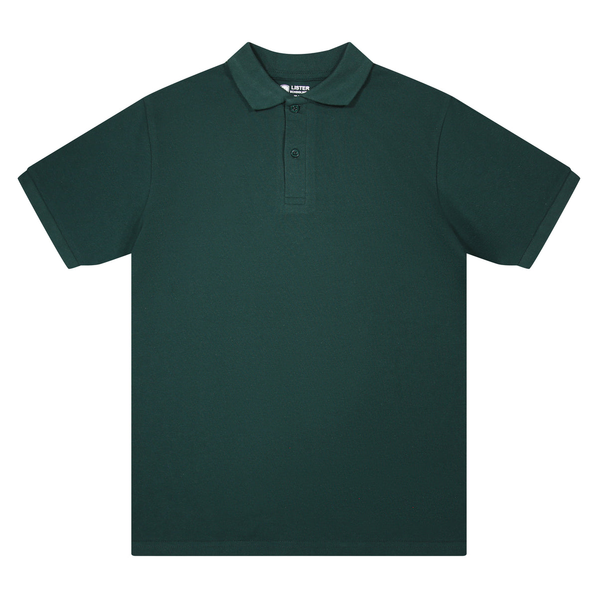 Bottle Green short sleeve school polo shirt twin pack