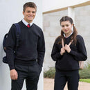 Black V-Neck Scool Sweatshirt