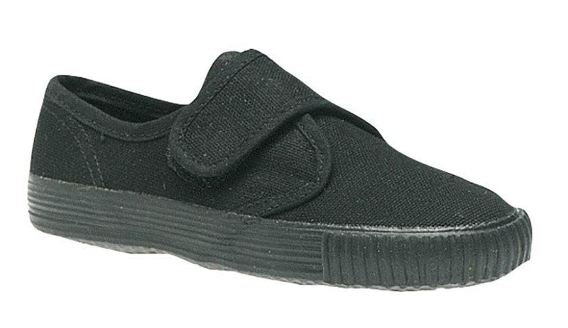 Boys Girls PE Pumps Adult Gym Black Trainers School Lace Dance Ballet Unisex Plimsolls Plain Plimsoles