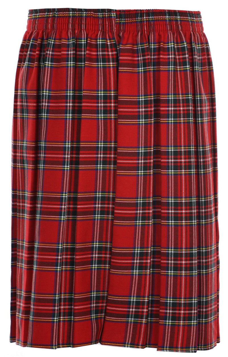 Box Pleated Elasticated School Skirt