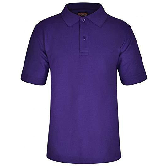 Age 2-15 School Plain Polo Shirt Short Sleeve 15 Colours Childrens Boys Polo Shirt Girls Polo Shirt School Uniform P.E. Listers Schoolwear 3 Years Purple 