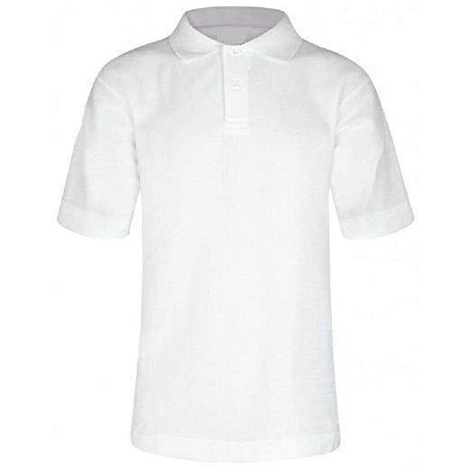 Age 3-16 White 100% Cotton School Plain Polo Shirt Short Sleeve Childrens Boys Girls P.E.