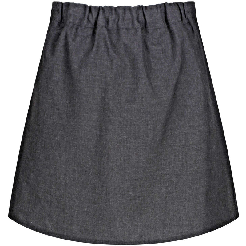 Ages 4-13 Girls School Skirt Adjustable Waist Black Grey Pleated
