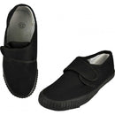 Boys Girls PE Pumps Gym Black Trainers School Unisex Plimsolls Plain Plimsoles