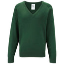 Boys Girls Unisex Knitted School Jumper Sweatshirt Jumper V Neck School Ages 4-18 + Adult Size - 7 Colours