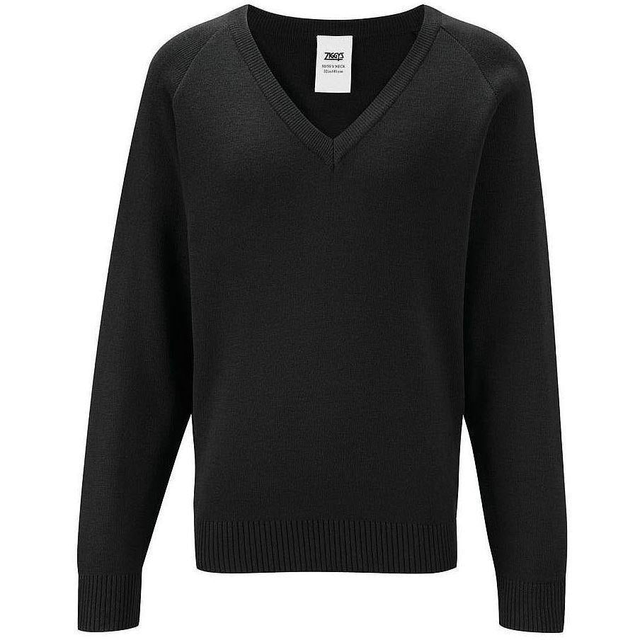 Boys Girls Unisex Knitted School Jumper Sweatshirt Jumper V Neck School Ages 4-18 + Adult Size - 7 Colours
