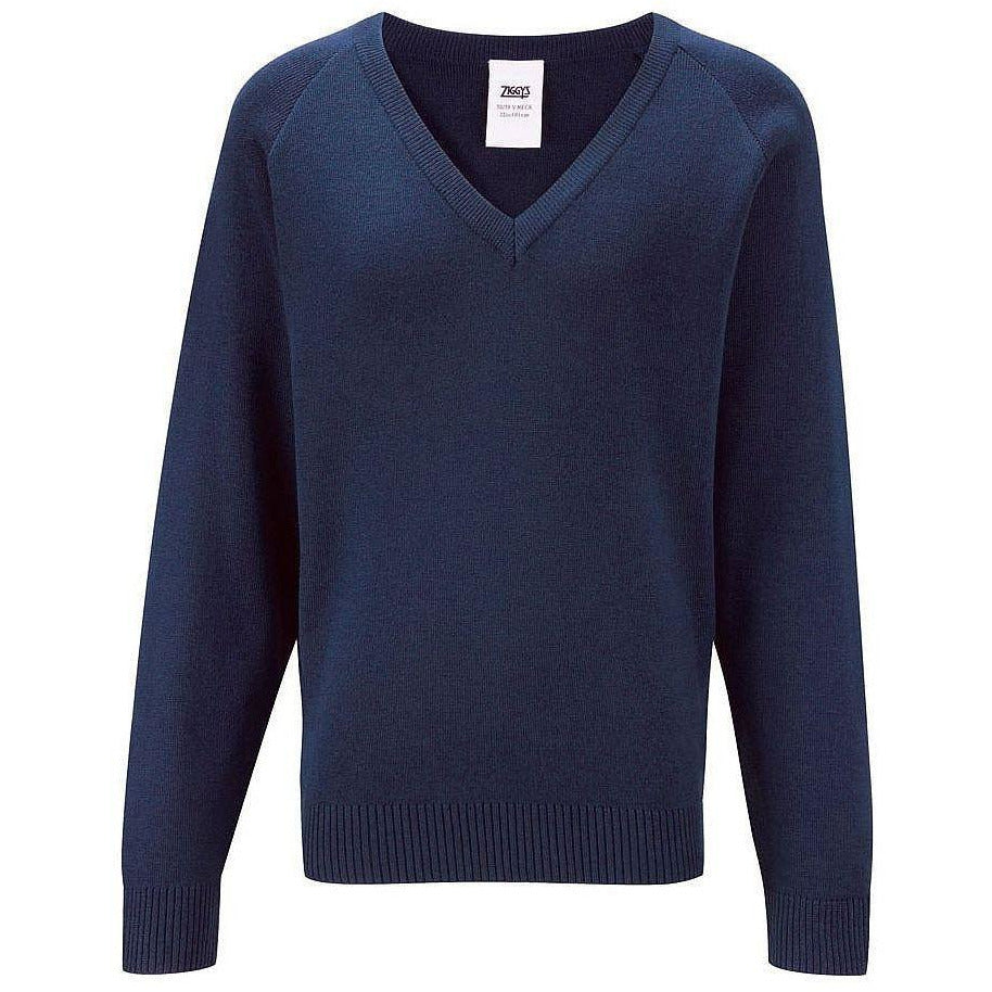 Boys Girls Unisex Knitted School Jumper Sweatshirt Jumper V Neck School Ages 4-18 + Adult Size - 7 Colours