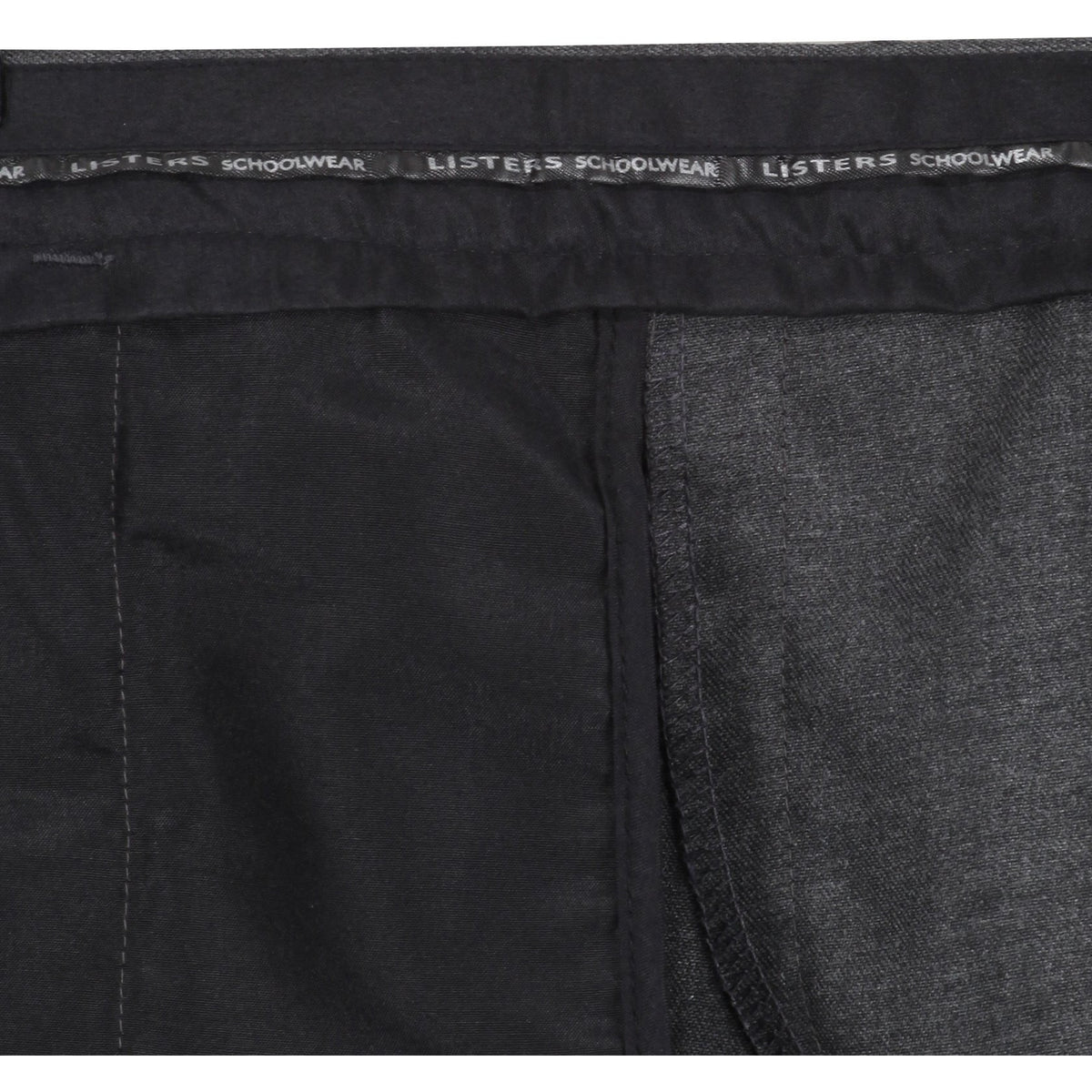 Listers Schoolwear Pantaloni Scuola Elasticizzati Teflon - Antimacchia, Senza Ganci, Colore Nero, Taglia 8-9 Anni