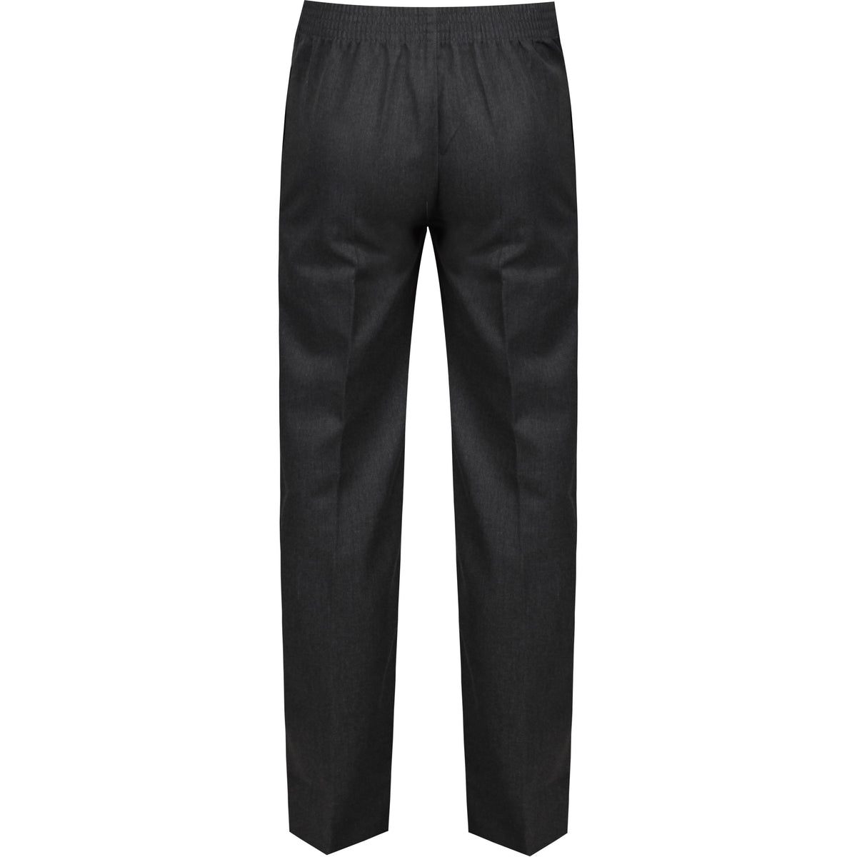 Boys Pull Up School Trousers Elasticated Black Grey Navy Age 2 3 4 5 6 7 8 9 10 11 12 13