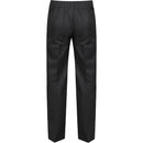 Boys Pull Up School Trousers Elasticated Black Grey Navy Age 2 3 4 5 6 7 8 9 10 11 12 13