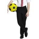 Boys Pull Up School Trousers Elasticated Black Grey Navy Age 2 3 4 5 6 7 8 9 10 11 12 13