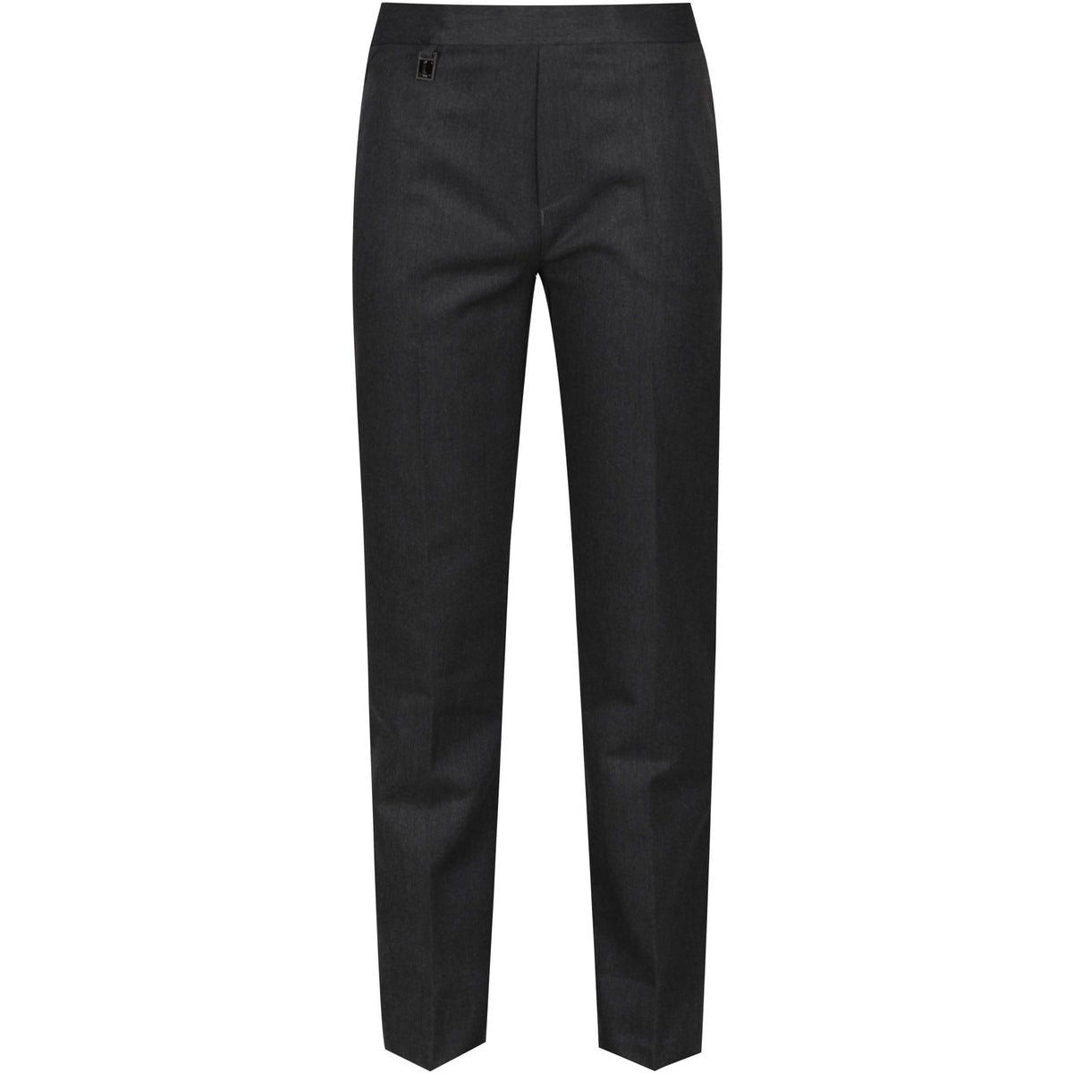 Boys Pull Up School Trousers Elasticated Black Grey Navy Age 2 3 4 5 6 7 8 9 10 11 12 13