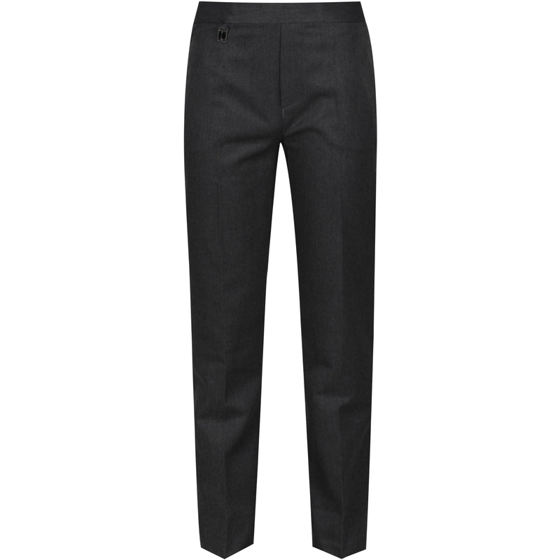 Boys Pull Up School Trousers Elasticated Black Grey Navy Age 2 3 4 5 6 7 8 9 10 11 12 13