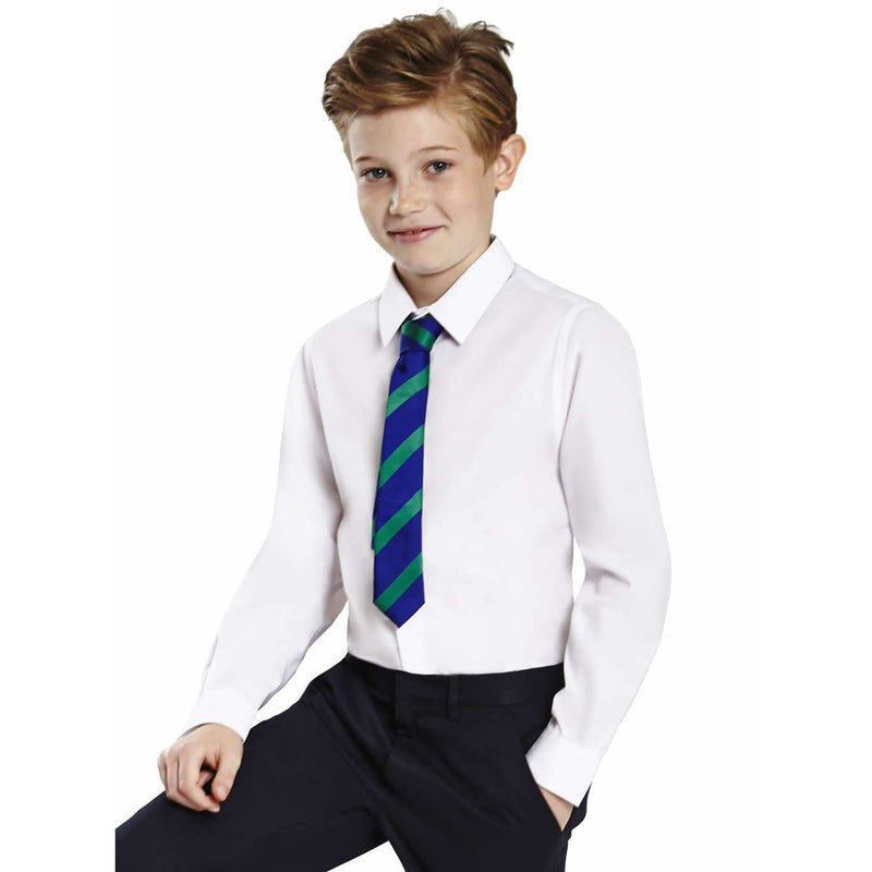Boys School Shirt Long Sleeve Non Iron Easy Care Ages 2-16 Regular Fit