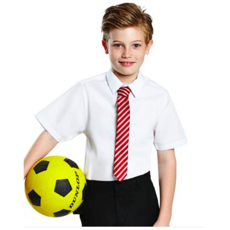 Generous Fit TWINPACK Boys School Shirt Short Sleeve Non Iron Easy Care Ages 3-16