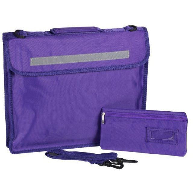 Kids Infant Junior Premium Classic School Book Bag With Strap Holdall Zip Pocket