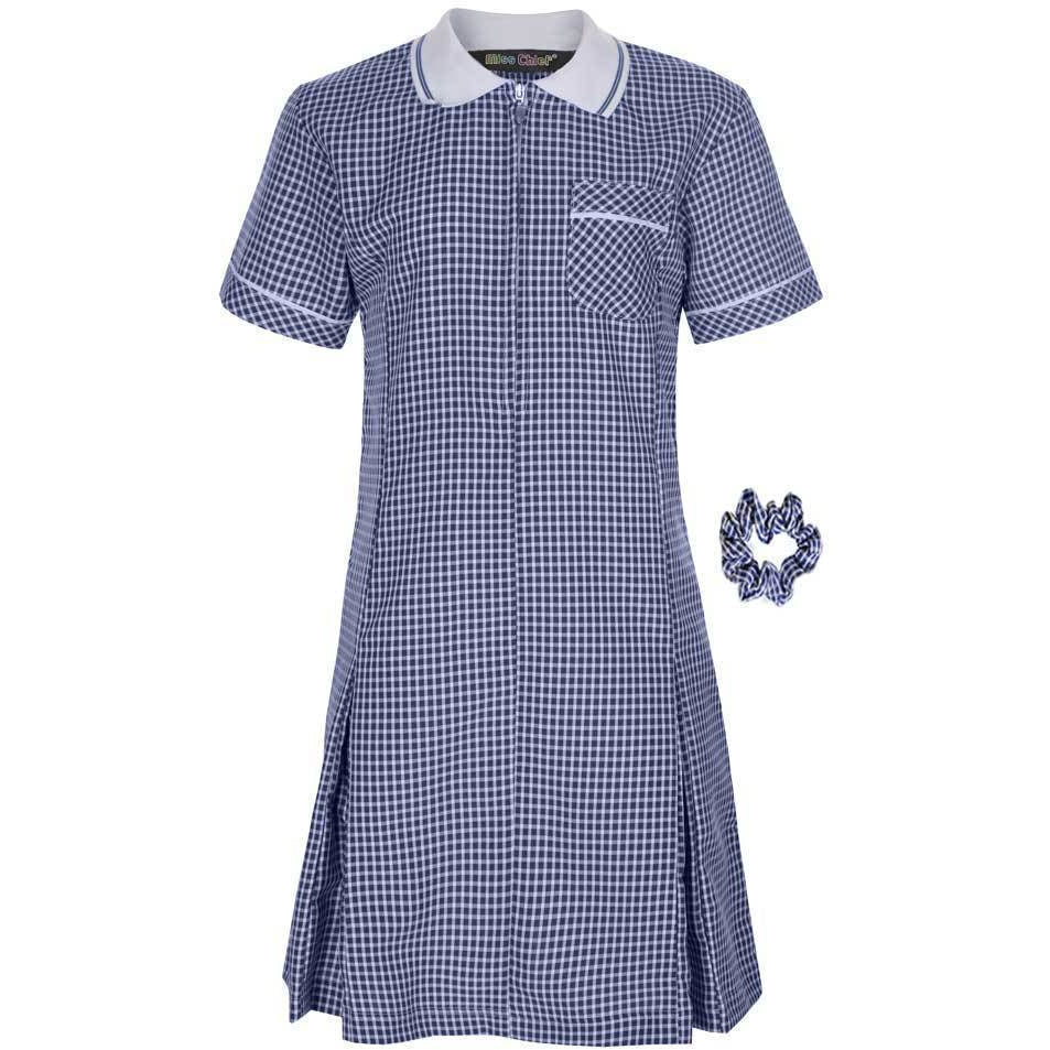 Miss Chief Girl's School Gingham Summer Dress Age 3 4 5 6 7 8 9 10 11 12 13 14 15 16 17 18 20 Pleated