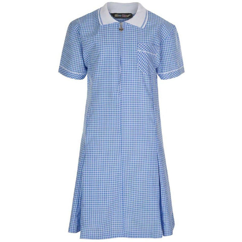 Miss Chief Girl's School Gingham Summer Dress Age 3 4 5 6 7 8 9 10 11 12 13 14 15 16 17 18 20 Pleated