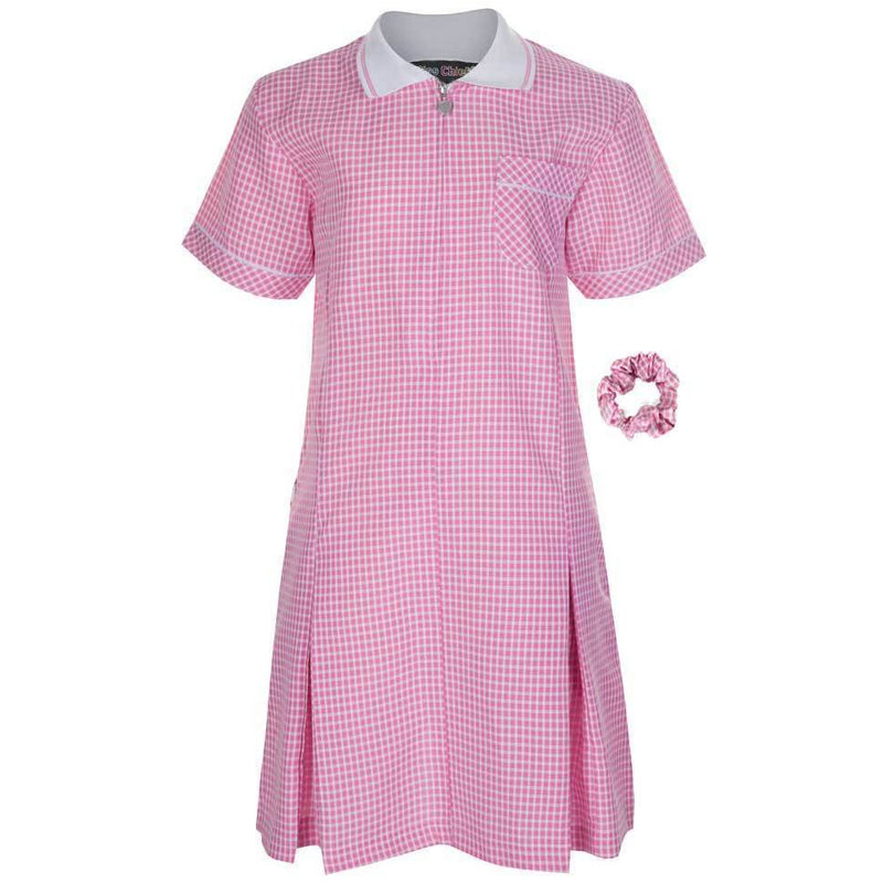 Girls purple gingham school sales dress