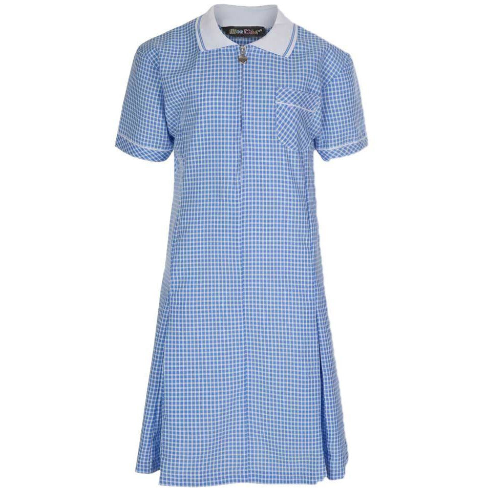 Miss Chief Girl's School Gingham Summer Dress Age 3 4 5 6 7 8 9 10 11 12 13 14 15 16 17 18 20 Pleated