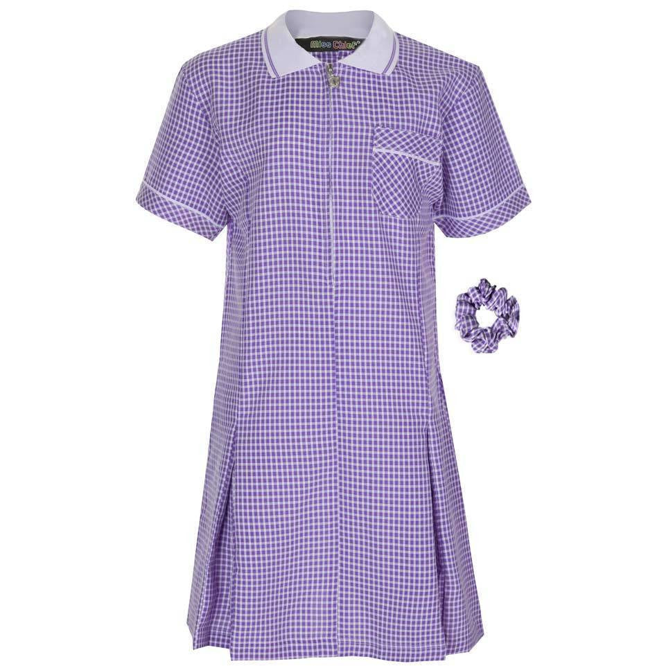 Miss Chief Girl's School Gingham Summer Dress Age 3 4 5 6 7 8 9 10 11 12 13 14 15 16 17 18 20 Pleated